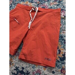 Poler‎ Board Shorts 8" Orange Hybrid Stretch Nylon Swim Hike Outdoor Men's 34
